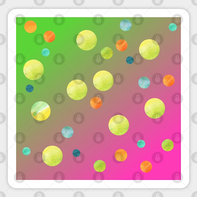 Pink and green dot design Sticker by lausn